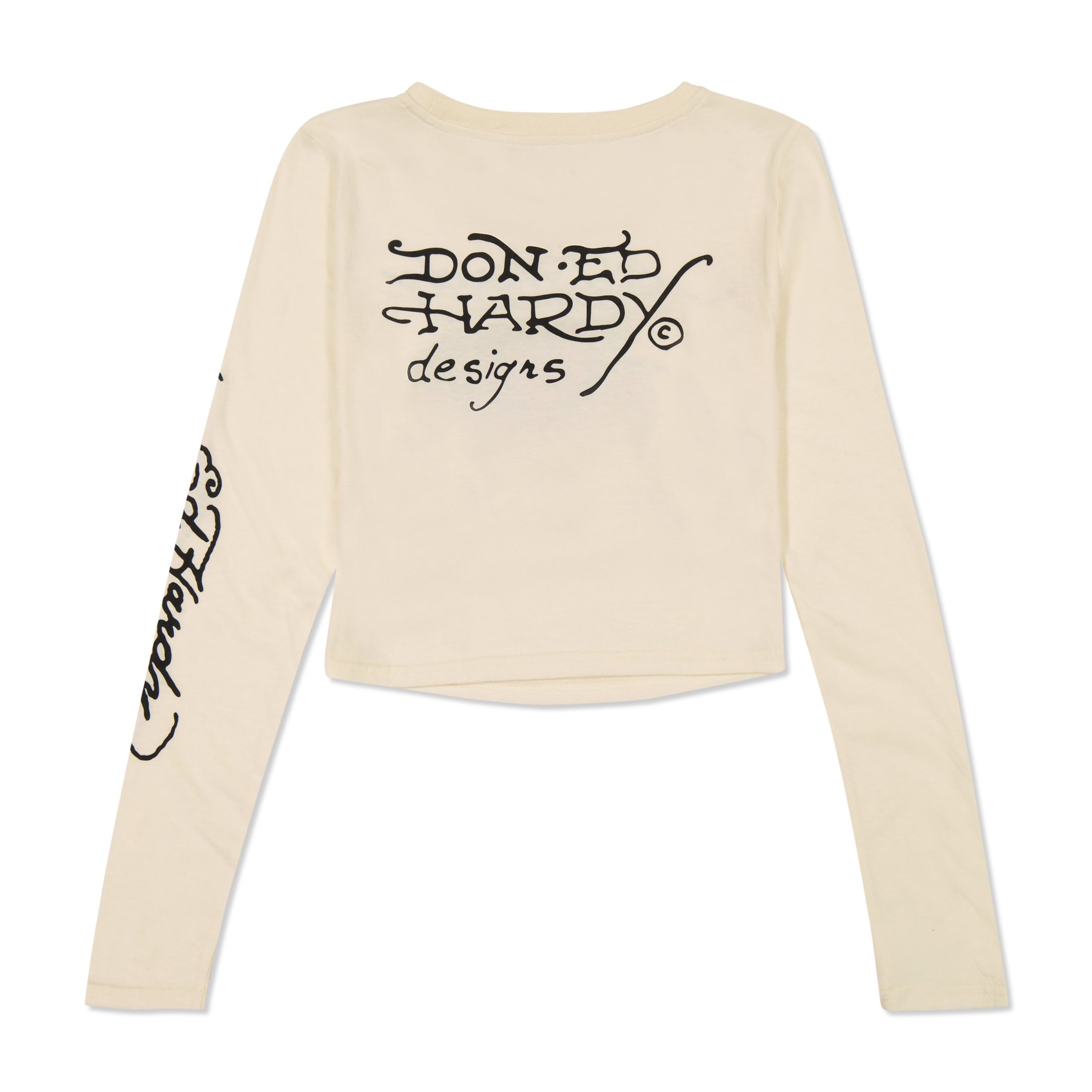 Rhinestone Hearts Long Sleeve Baby Tee - Image 2
